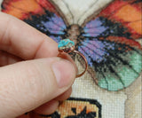 Raw Turquoise Stone Ring in Copper Ring Sz 5.25