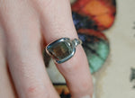 Raw Watermelon Tourmaline Crystal Ring in Sterling Silver Ring Sz 6