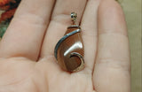 Red Mauve Raindrop Royal Imperial Jasper Pendant in Sterling Silver