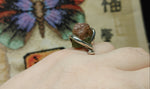 Etched Raw Watermelon Tourmaline Crystal Ring in Sterling Silver Ring Sz 7
