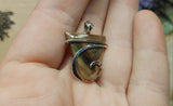 Colorful Royal Imperial Jasper Pendant in Sterling Silver