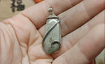 Flower Imperial Jasper Pendant in Sterling Silver