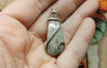 Flower Imperial Jasper Pendant in Sterling Silver