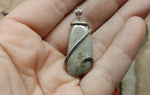 Flower Imperial Jasper Pendant in Sterling Silver