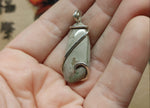 Flower Imperial Jasper Pendant in Sterling Silver