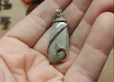 Flower Imperial Jasper Pendant in Sterling Silver