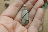 Flower Imperial Jasper Pendant in Sterling Silver