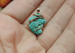 Raw Turquoise Nugget Pendant in 14kt Rose Gold Fill
