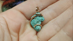 Raw Turquoise Nugget Pendant in 14kt Rose Gold Fill