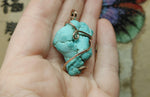 Large Raw Turquoise Nugget Pendant in 14kt Rose Gold Fill