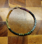 Gemstone Rainbow Bracelet with Sterling Silver Clasp
