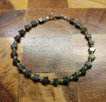 British Columbia Nephrite Jade Stars with Peridot Accents Bracelet with Sterling Silver Clasp