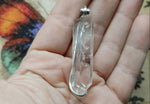 Quartz Crystal Hidden Pendant Necklace in Sterling Silver