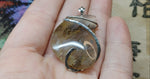 Feathery Graveyard Point Plume Agate Pendant Necklace