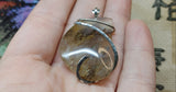 Feathery Graveyard Point Plume Agate Pendant Necklace