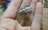 Feathery Graveyard Point Plume Agate Pendant Necklace