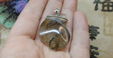 Feathery Graveyard Point Plume Agate Pendant Necklace