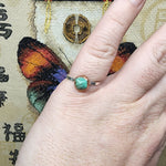 Raw Turquoise Stone Ring in Copper and Sterling Ring Sz 8