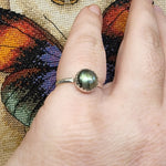 Bright Labradorite Ring in Sterling Silver Sz 7
