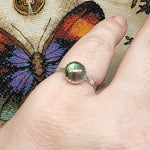 Bright Labradorite Ring in Sterling Silver Sz 7