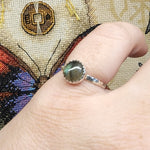 Bright Labradorite Ring in Sterling Silver Sz 7