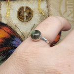 Bright Labradorite Ring in Sterling Silver Sz 7