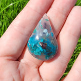 Custom 54ct Gem Silica with Native Copper Pendant in Rose Gold Fill