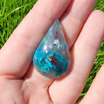 Custom 54ct Gem Silica with Native Copper Pendant in Rose Gold Fill