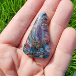 Custom 54ct Purple Gem Silica with Native Copper Pendant in Rose Gold Fill