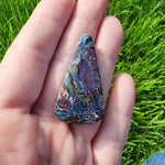 Custom 54ct Purple Gem Silica with Native Copper Pendant in Rose Gold Fill