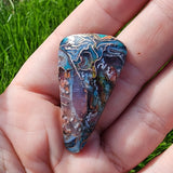 Custom 54ct Purple Gem Silica with Native Copper Pendant in Rose Gold Fill