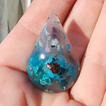 Custom 54ct Gem Silica with Native Copper Pendant in Rose Gold Fill