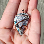 49ct Gem Silica with Native Copper Pendant in Rose Gold Fill