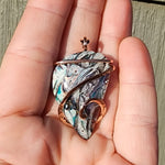 49ct Gem Silica with Native Copper Pendant in Rose Gold Fill