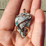 49ct Gem Silica with Native Copper Pendant in Rose Gold Fill