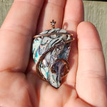 49ct Gem Silica with Native Copper Pendant in Rose Gold Fill