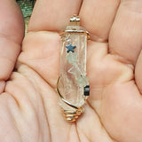 Quartz Crystal Pendant Rose Quartz Hematite Chrysoprase Aquamarine Stars