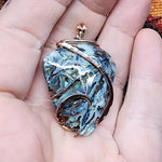 48ct Gem Silica with Native Copper Pendant in Rose Gold Fill