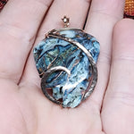 48ct Gem Silica with Native Copper Pendant in Rose Gold Fill