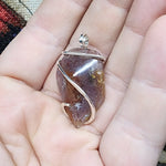 Lavender Agua Nueva Agate Pendant in Sterling Silver