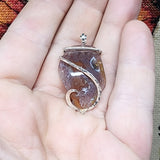 Lavender Agua Nueva Agate Pendant in Sterling Silver