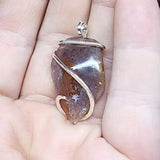 Lavender Agua Nueva Agate Pendant in Sterling Silver