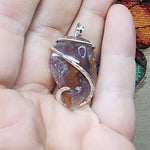 Lavender Agua Nueva Agate Pendant in Sterling Silver