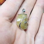 Yellow Checkerboard Sapphire Pendant Necklace in Sterling Silver