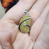 Yellow Checkerboard Sapphire Pendant Necklace in Sterling Silver