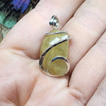 Yellow Checkerboard Sapphire Pendant Necklace in Sterling Silver