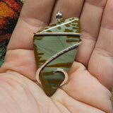 Original Oregon Owyhee Picture Jasper Pendant in Sterling Silver