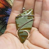 Original Oregon Owyhee Picture Jasper Pendant in Sterling Silver