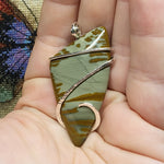 Original Oregon Owyhee Picture Jasper Pendant in Sterling Silver