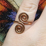 Double Copper Spiral Ring